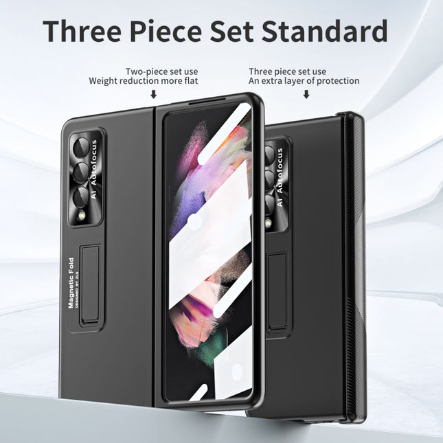 Electroplating Corrugated Hinge Folding Phone Case, For Samsung Galaxy Z Fold3 5G, For Samsung Galaxy Z Fold4