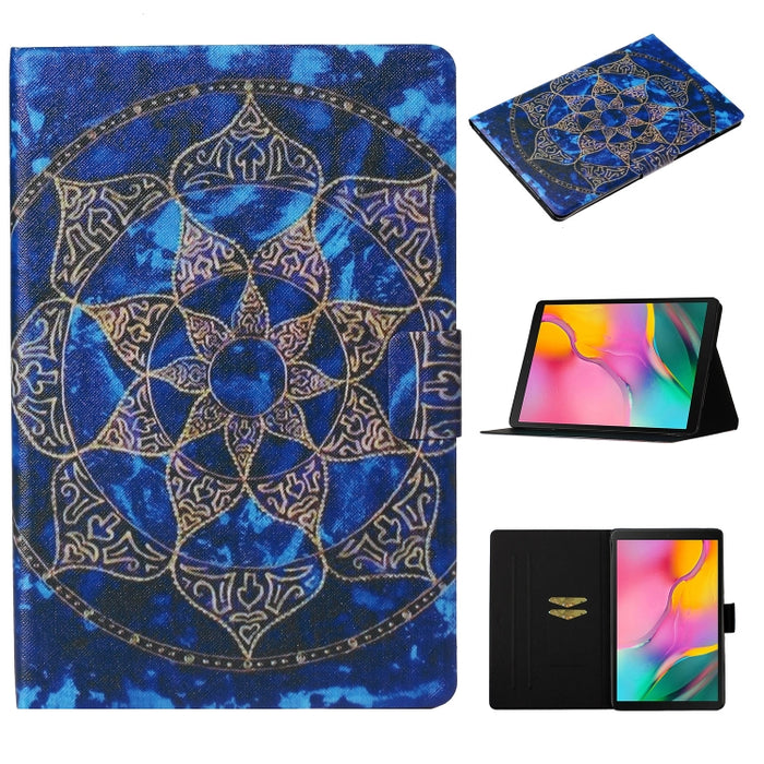 Coloured Drawing Pattern Horizontal Flip Leather Case with Holder & Card Slot & Sleep / Wake-up Function, For Galaxy Tab A 10.1 (2019) T515 / T510, For Huawei MediaPad T5, For Huawei MediaPad T3 10