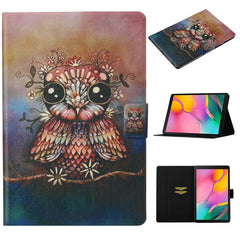 Coloured Drawing Pattern Horizontal Flip Leather Case with Holder & Card Slot & Sleep / Wake-up Function