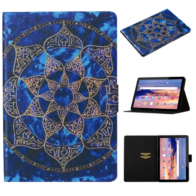 Coloured Drawing Pattern Horizontal Flip Leather Case with Holder & Card Slot & Sleep / Wake-up Function, For Galaxy Tab A 10.1 (2019) T515 / T510, For Huawei MediaPad T5, For Huawei MediaPad T3 10