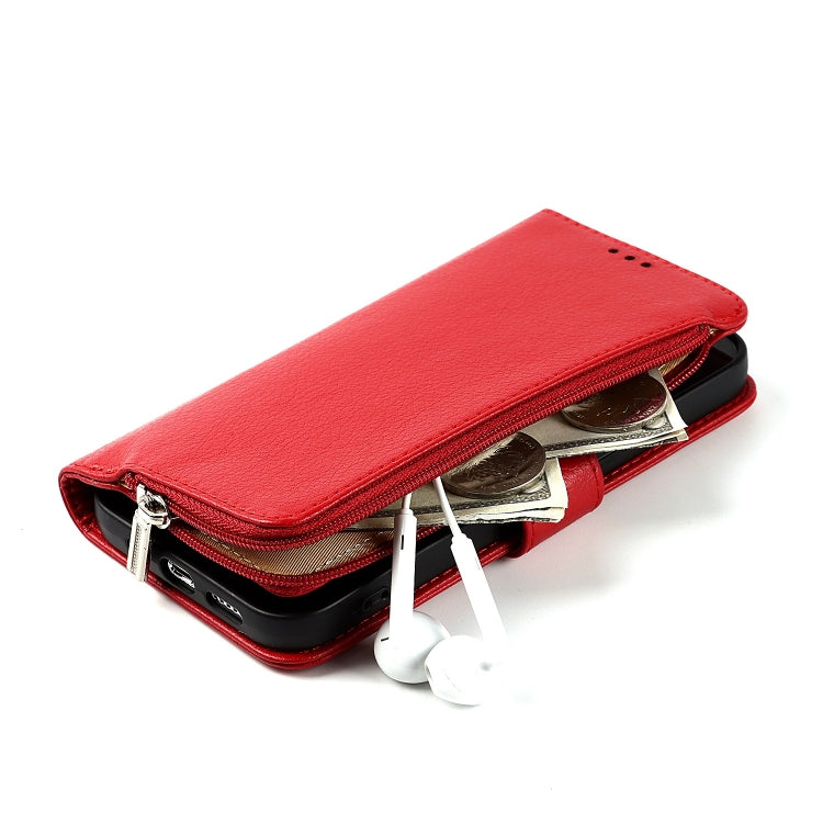 Microfiber Zipper Leather Phone Case, For iPhone 14 Pro Max, For iPhone 14 Pro, For iPhone 14, For iPhone 14 Plus