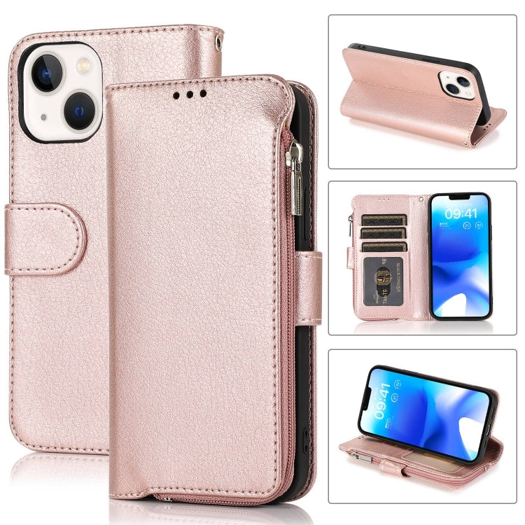 Microfiber Zipper Leather Phone Case, For iPhone 14 Pro Max, For iPhone 14 Pro, For iPhone 14, For iPhone 14 Plus