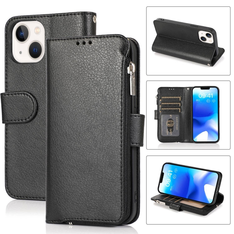 Microfiber Zipper Leather Phone Case, For iPhone 14 Pro Max, For iPhone 14 Pro, For iPhone 14, For iPhone 14 Plus