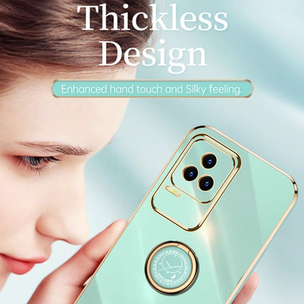 XINLI Straight Edge 6D Electroplate TPU Phone Case with Ring Holder