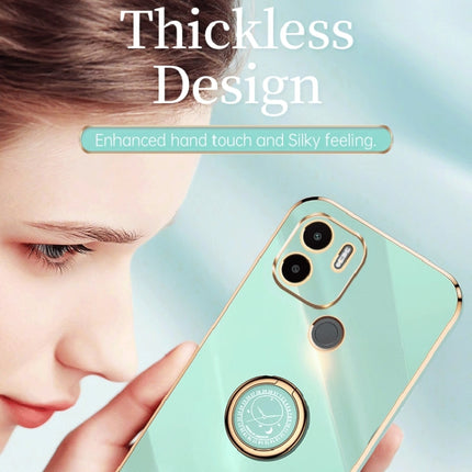 XINLI Straight Edge 6D Electroplate TPU Phone Case with Ring Holder