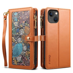 ESEBLE Star Series Lanyard Zipper Wallet RFID Leather Case, For iPhone 14 Pro Max, For iPhone 14 Pro, For iPhone 14, For iPhone 14 Plus, For iPhone 13 Pro Max, For iPhone 13 Pro, For iPhone 13, For iPhone 12 Pro Max, For iPhone 12 Pro, For iPhone 12