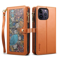 ESEBLE Star Series Lanyard Zipper Wallet RFID Leather Case, For iPhone 14 Pro Max, For iPhone 14 Pro, For iPhone 14, For iPhone 14 Plus, For iPhone 13 Pro Max, For iPhone 13 Pro, For iPhone 13, For iPhone 12 Pro Max, For iPhone 12 Pro, For iPhone 12