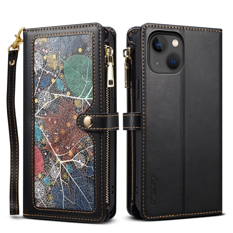 ESEBLE Star Series Lanyard Zipper Wallet RFID Leather Case, For iPhone 14 Pro Max, For iPhone 14 Pro, For iPhone 14, For iPhone 14 Plus, For iPhone 13 Pro Max, For iPhone 13 Pro, For iPhone 13, For iPhone 12 Pro Max, For iPhone 12 Pro, For iPhone 12