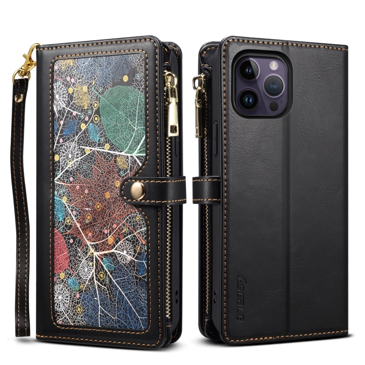 ESEBLE Star Series Lanyard Zipper Wallet RFID Leather Case, For iPhone 14 Pro Max, For iPhone 14 Pro, For iPhone 14, For iPhone 14 Plus, For iPhone 13 Pro Max, For iPhone 13 Pro, For iPhone 13, For iPhone 12 Pro Max, For iPhone 12 Pro, For iPhone 12