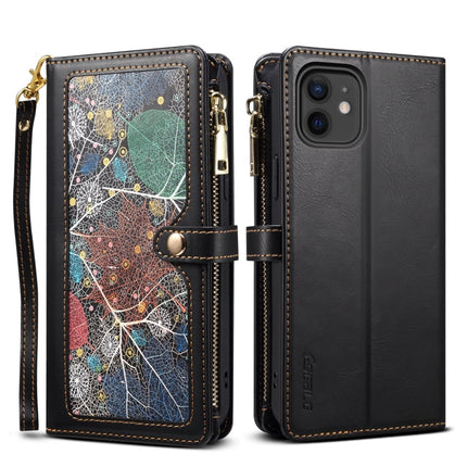 ESEBLE Star Series Lanyard Zipper Wallet RFID Leather Case, For iPhone 12 Pro, For iPhone 12, For iPhone 11 Pro Max, For iPhone 11 Pro, For iPhone 11, For iPhone SE 2022 / SE 2020 / 8 / 7, For iPhone XS Max, For iPhone XS / X