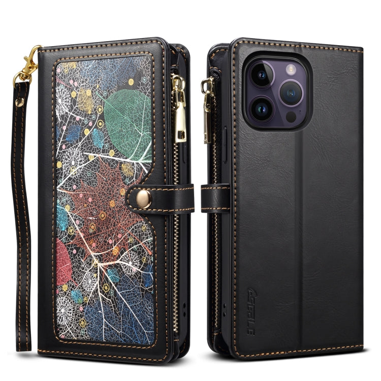 ESEBLE Star Series Lanyard Zipper Wallet RFID Leather Case, For iPhone 11 Pro Max, For iPhone 11 Pro, For iPhone 11, For iPhone SE 2022 / SE 2020 / 8 / 7, For iPhone XS Max, For iPhone XS / X, For iPhone XR, For iPhone 8 Plus / 7 Plus, For iPhone 6s / 6