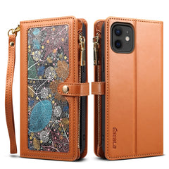 ESEBLE Star Series Lanyard Zipper Wallet RFID Leather Case, For iPhone 11 Pro Max, For iPhone 11 Pro, For iPhone 11, For iPhone SE 2022 / SE 2020 / 8 / 7, For iPhone XS Max, For iPhone XS / X, For iPhone XR, For iPhone 8 Plus / 7 Plus, For iPhone 6s / 6