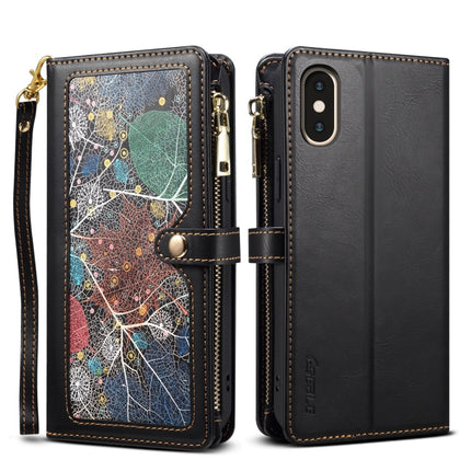 ESEBLE Star Series Lanyard Zipper Wallet RFID Leather Case, For iPhone 12 Pro, For iPhone 12, For iPhone 11 Pro Max, For iPhone 11 Pro, For iPhone 11, For iPhone SE 2022 / SE 2020 / 8 / 7, For iPhone XS Max, For iPhone XS / X