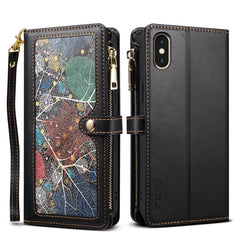 ESEBLE Star Series Lanyard Zipper Wallet RFID Leather Case, For iPhone 11 Pro Max, For iPhone 11 Pro, For iPhone 11, For iPhone SE 2022 / SE 2020 / 8 / 7, For iPhone XS Max, For iPhone XS / X, For iPhone XR, For iPhone 8 Plus / 7 Plus, For iPhone 6s / 6