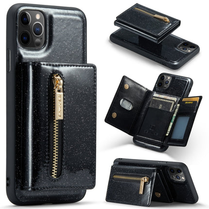 DG.MING M3 Series Glitter Powder Card Bag Leather Case, For Google Pixel 6, For Samsung Galaxy S20 FE, For iPhone 11 Pro, For Samsung Galaxy S21 5G, For iPhone 11 Pro Max, For Samsung Galaxy S21 Ultra 5G