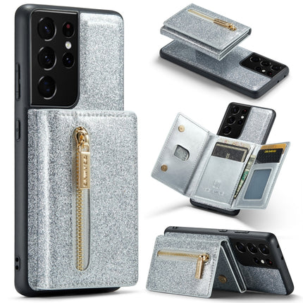 DG.MING M3 Series Glitter Powder Card Bag Leather Case, For Google Pixel 6, For Samsung Galaxy S20 FE, For iPhone 11 Pro, For Samsung Galaxy S21 5G, For iPhone 11 Pro Max, For Samsung Galaxy S21 Ultra 5G