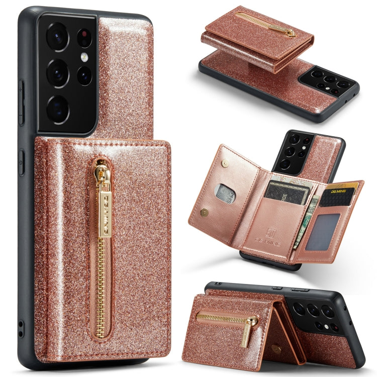 DG.MING M3 Series Glitter Powder Card Bag Leather Case, For Google Pixel 6, For Samsung Galaxy S20 FE, For iPhone 11 Pro, For Samsung Galaxy S21 5G, For iPhone 11 Pro Max, For Samsung Galaxy S21 Ultra 5G, For Samsung Galaxy Z Fold3 5G