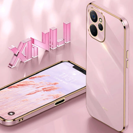XINLI Straight Edge 6D Electroplate TPU Phone Case
