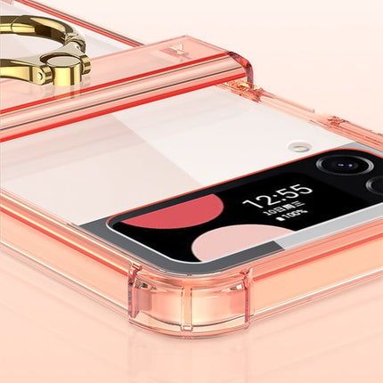 GKK Airbag Hinge Shockproof Phone Case with Ring Holder, For Samsung Galaxy Z Flip4