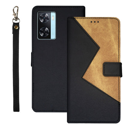 idewei Two-color Splicing Leather Phone Case