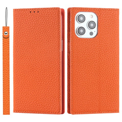Litchi Texture Genuine Leather Phone Case, For iPhone 14 Pro Max, For iPhone 14 Pro, For iPhone 14, For iPhone 14 Plus