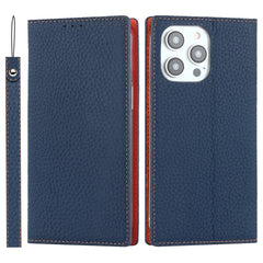 Litchi Texture Genuine Leather Phone Case, For iPhone 14 Pro Max, For iPhone 14 Pro, For iPhone 14, For iPhone 14 Plus