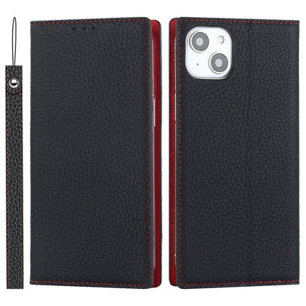 Litchi Texture Genuine Leather Phone Case, For iPhone 14 Pro Max, For iPhone 14 Pro, For iPhone 14, For iPhone 14 Plus