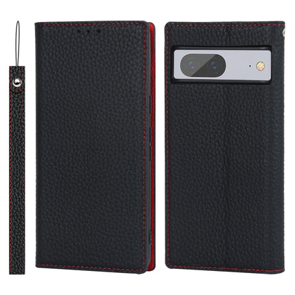 Litchi Texture Genuine Leather Phone Case, For Google Pixel 7 5G