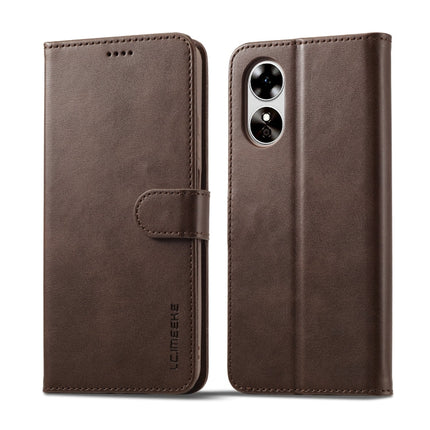 LC.IMEEKE Calf Texture Leather Phone Case, For OPPO A17