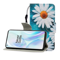 Colored Drawing Horizontal Flip Leather Case with Holder & Card Slot & Wallet, For One Plus 8