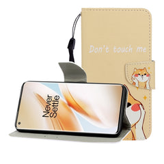 Colored Drawing Horizontal Flip Leather Case with Holder & Card Slot & Wallet, For One Plus 8 Pro