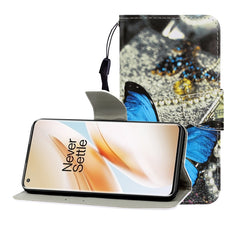 Colored Drawing Horizontal Flip Leather Case with Holder & Card Slot & Wallet, For One Plus 8 Pro