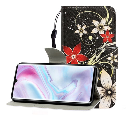 Colored Drawing Horizontal Flip Leather Case with Holder & Card Slot & Wallet