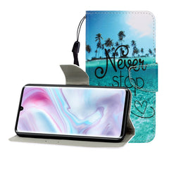 Colored Drawing Horizontal Flip Leather Case with Holder & Card Slot & Wallet, For Galaxy A31