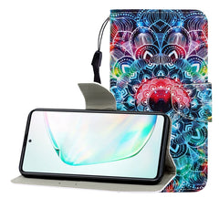 Colored Drawing Horizontal Flip Leather Case with Holder & Card Slot & Wallet, For Galaxy A81