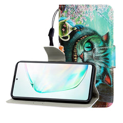 Colored Drawing Horizontal Flip Leather Case with Holder & Card Slot & Wallet, For Galaxy A81