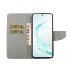 Colored Drawing Horizontal Flip Leather Case with Holder & Card Slot & Wallet, For Galaxy A91