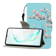 Colored Drawing Horizontal Flip Leather Case with Holder & Card Slot & Wallet, For Galaxy A91