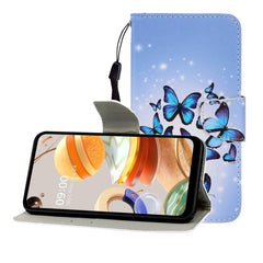 Colored Drawing Horizontal Flip Leather Case with Holder & Card Slot & Wallet, For LG K61