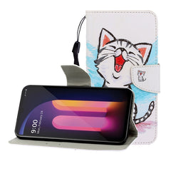 Colored Drawing Horizontal Flip Leather Case with Holder & Card Slot & Wallet, For LG V60