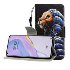 Colored Drawing Horizontal Flip Leather Case with Holder & Card Slot & Wallet, For Huawei Nova 7