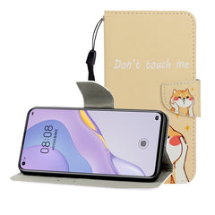 Colored Drawing Horizontal Flip Leather Case with Holder & Card Slot & Wallet, For Huawei Nova 7