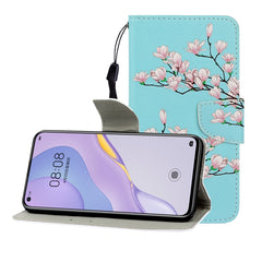 Colored Drawing Horizontal Flip Leather Case with Holder & Card Slot & Wallet, For Huawei Nova 7 Pro