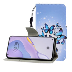 Colored Drawing Horizontal Flip Leather Case with Holder & Card Slot & Wallet, For Huawei Nova 7 Pro