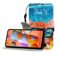 Colored Drawing Horizontal Flip Leather Case with Holder & Card Slot & Wallet