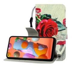 Colored Drawing Horizontal Flip Leather Case with Holder & Card Slot & Wallet