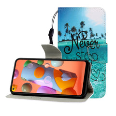 Colored Drawing Horizontal Flip Leather Case with Holder & Card Slot & Wallet
