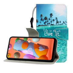 Colored Drawing Horizontal Flip Leather Case with Holder & Card Slot & Wallet