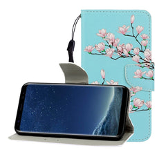 Colored Drawing Horizontal Flip Leather Case with Holder & Card Slot & Wallet, For Galaxy S8