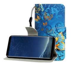 Colored Drawing Horizontal Flip Leather Case with Holder & Card Slot & Wallet, For Galaxy S8